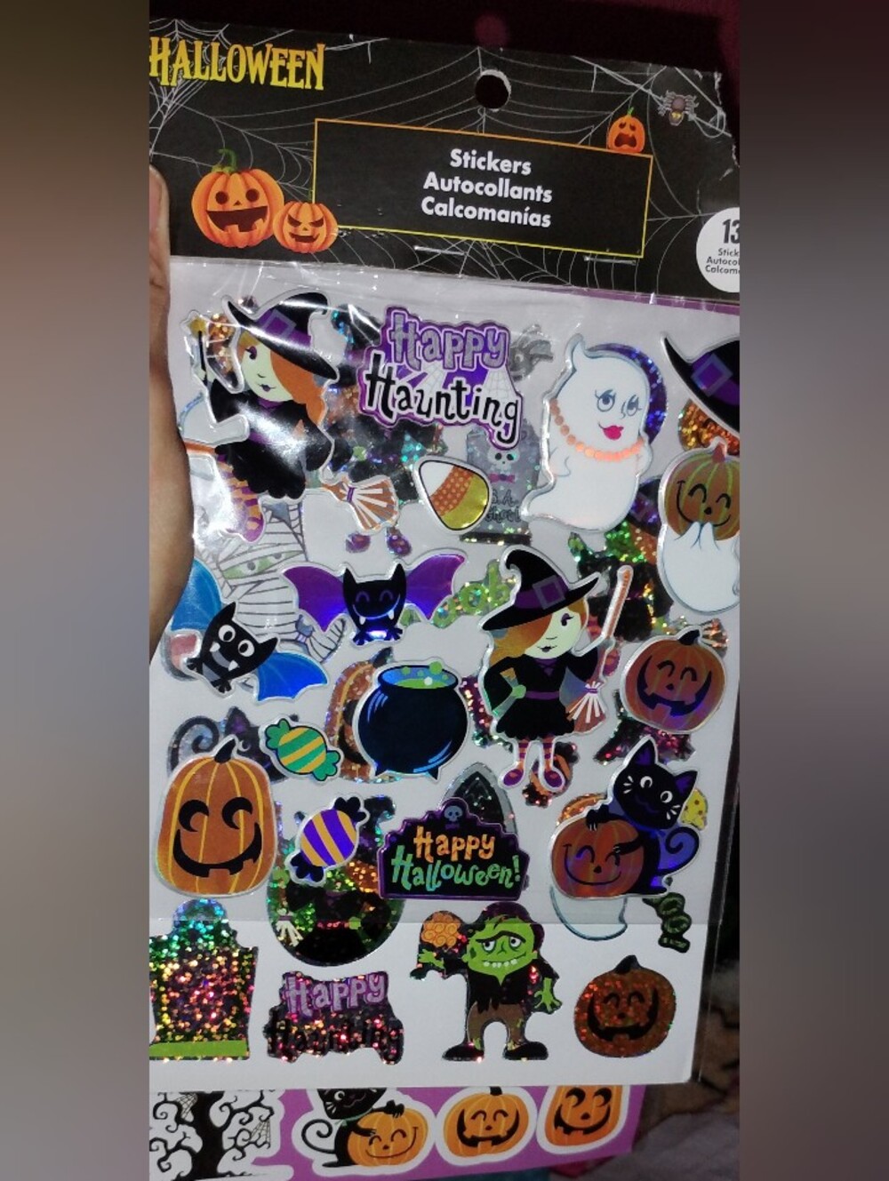 Halloween Multiple Sheet Sticker Pack - Purple & Black Happy Haunting Designs